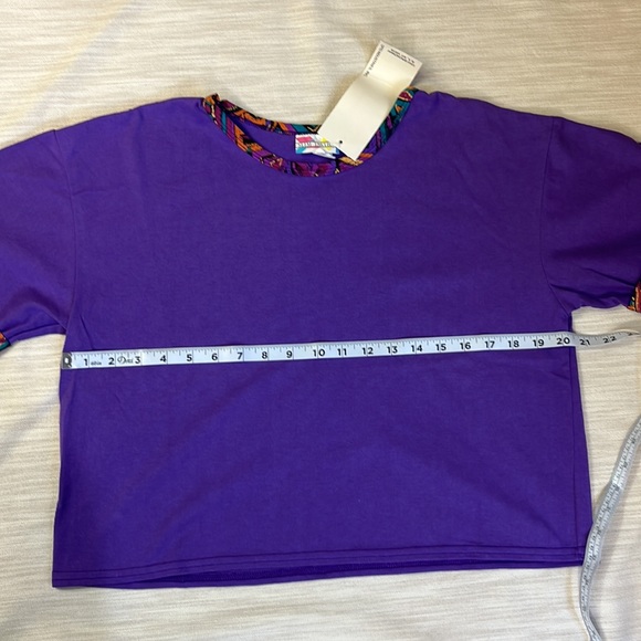 Vintage 90s cropped Purple top - Picture 6 of 7